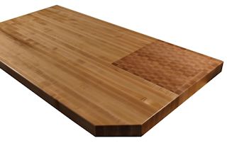 End Grain Hard Maple Chopping Block permanently inset into an Edge Grain Hard Maple Countertop.