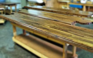 Puzzle Joints used on an edge grain Walnut Bar top.