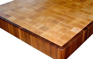 End Grain Hard Maple Island Top with a Walnut Border.