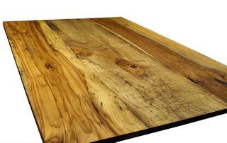 Custom island top constructed from Texas Pecan slabs. Softened edges and Tung-Oil/Citrus finish