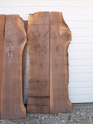 A matched pair of Walnut slabs.