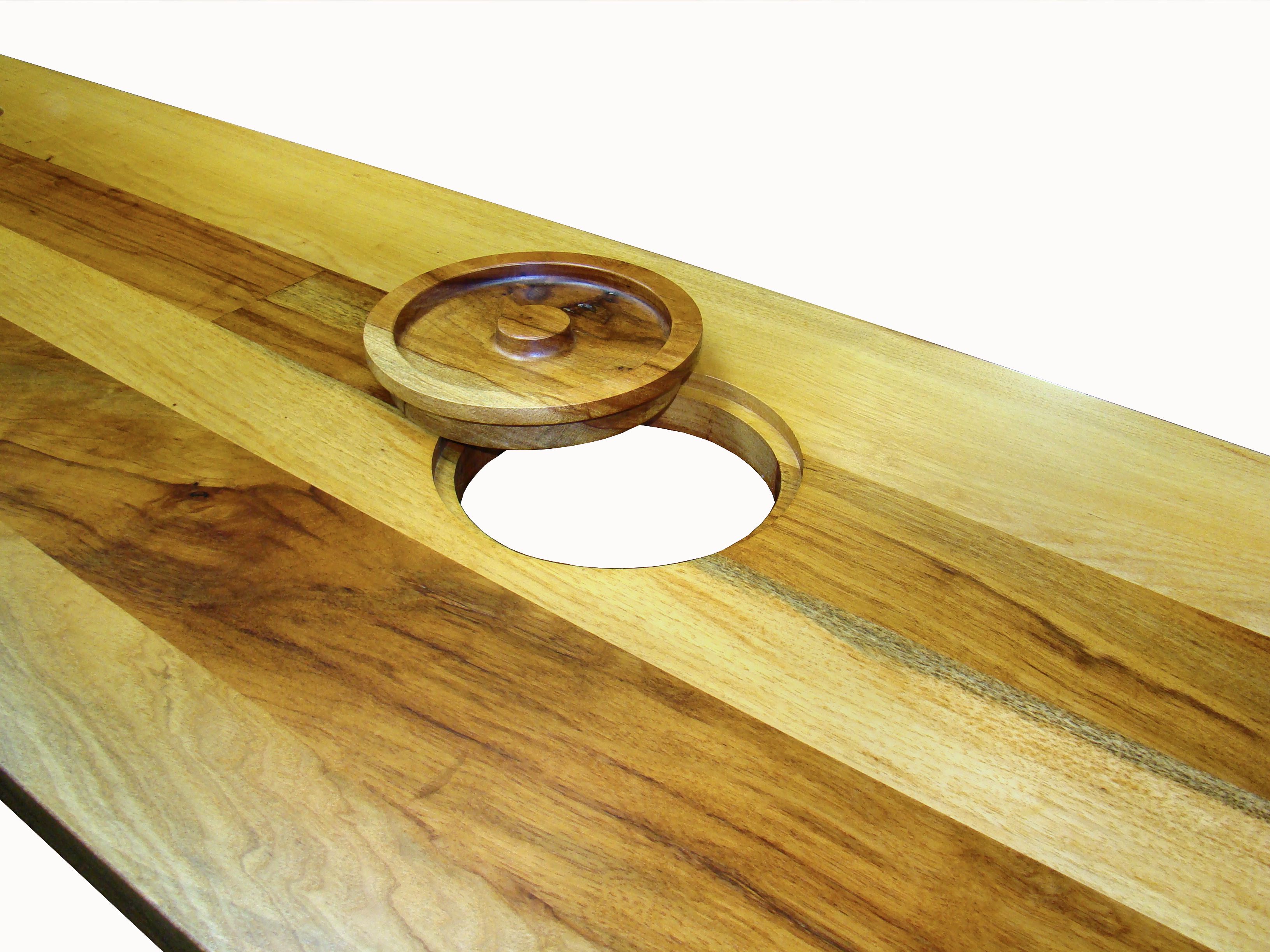 Custom Wood Countertop Options Trash Holes