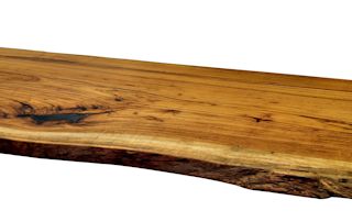 Pecan slab table top with Natural Edges and a Tung-Oil/Citrus finish.