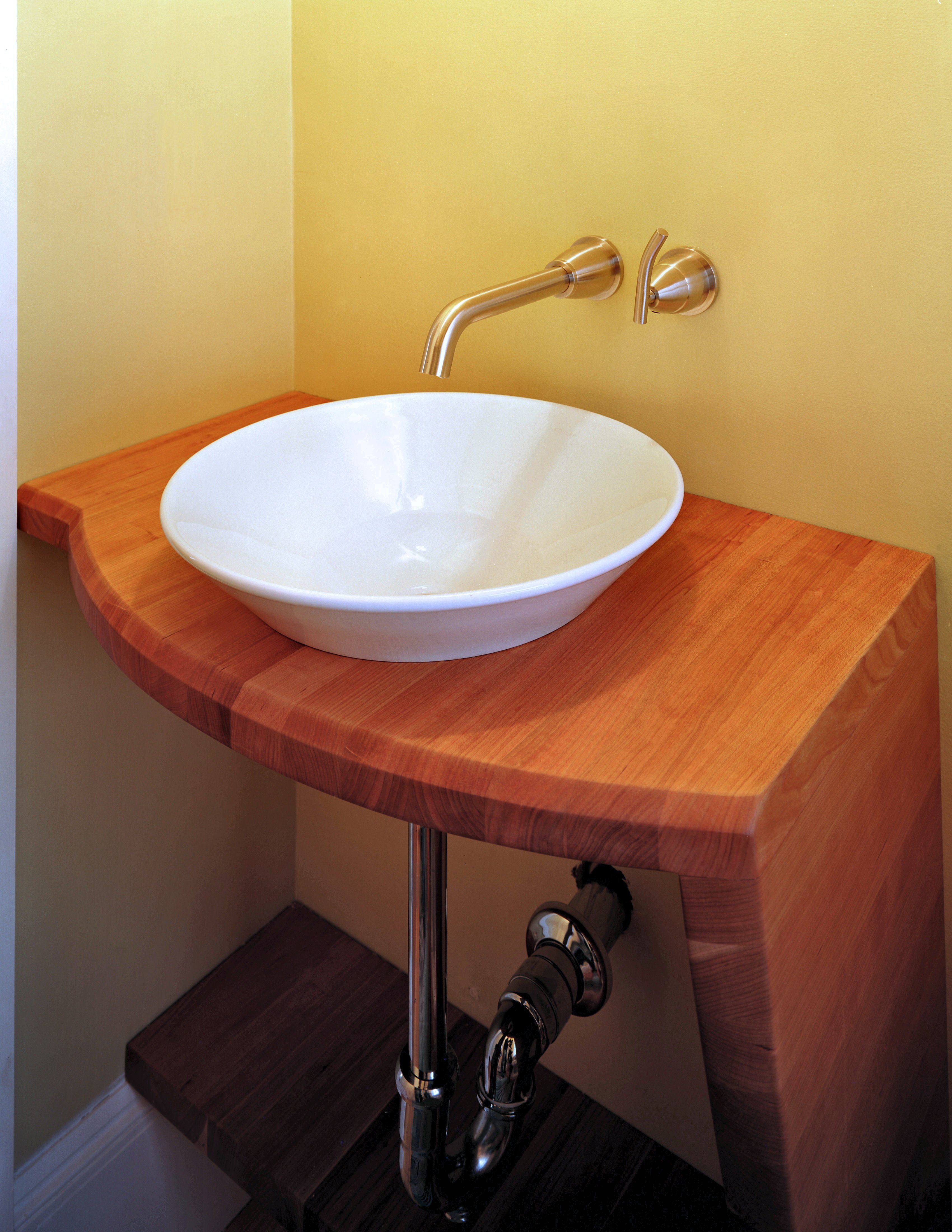 Sink Cutouts in Custom Wood Countertops