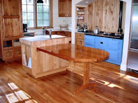 Cherry edge grain custom wood table top.