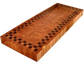 Cherry end grain custom wood butcherblock top.