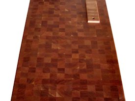 Cherry end grain custom wood butcherblock top.