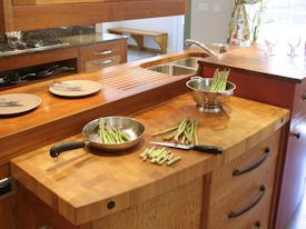 Hard Maple end grain custom wood butcherblock top.