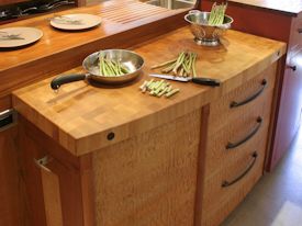 Hard Maple end grain custom wood butcherblock top.