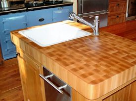 Hard Maple end grain custom wood butcherblock top.