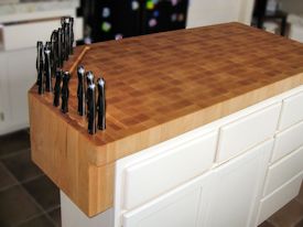 Hard Maple end grain custom wood butcherblock top.