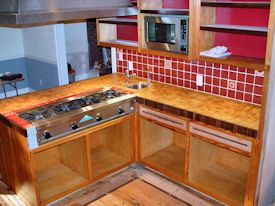 Hard Maple end grain custom wood butcherblock top.