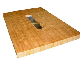 Hard Maple end grain custom wood butcherblock top.