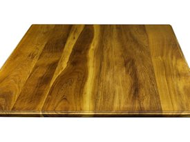 Iroko face grain custom wood island countertop.