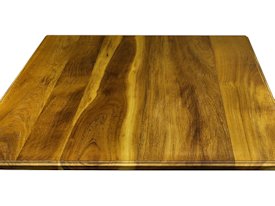 Iroko face grain custom wood island countertop.