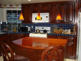 Jatoba edge grain island countertop