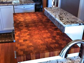 Jatoba end grain countertop