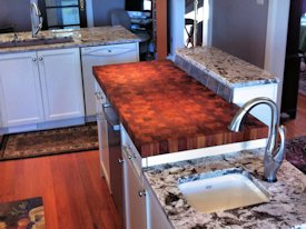 Jatoba end grain countertop