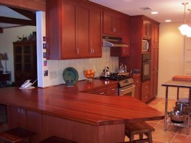 Jatoba edge grain countertop