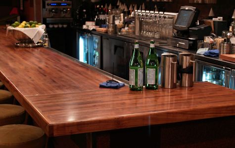 Mesquite Wood Bar Top with Butt Joint