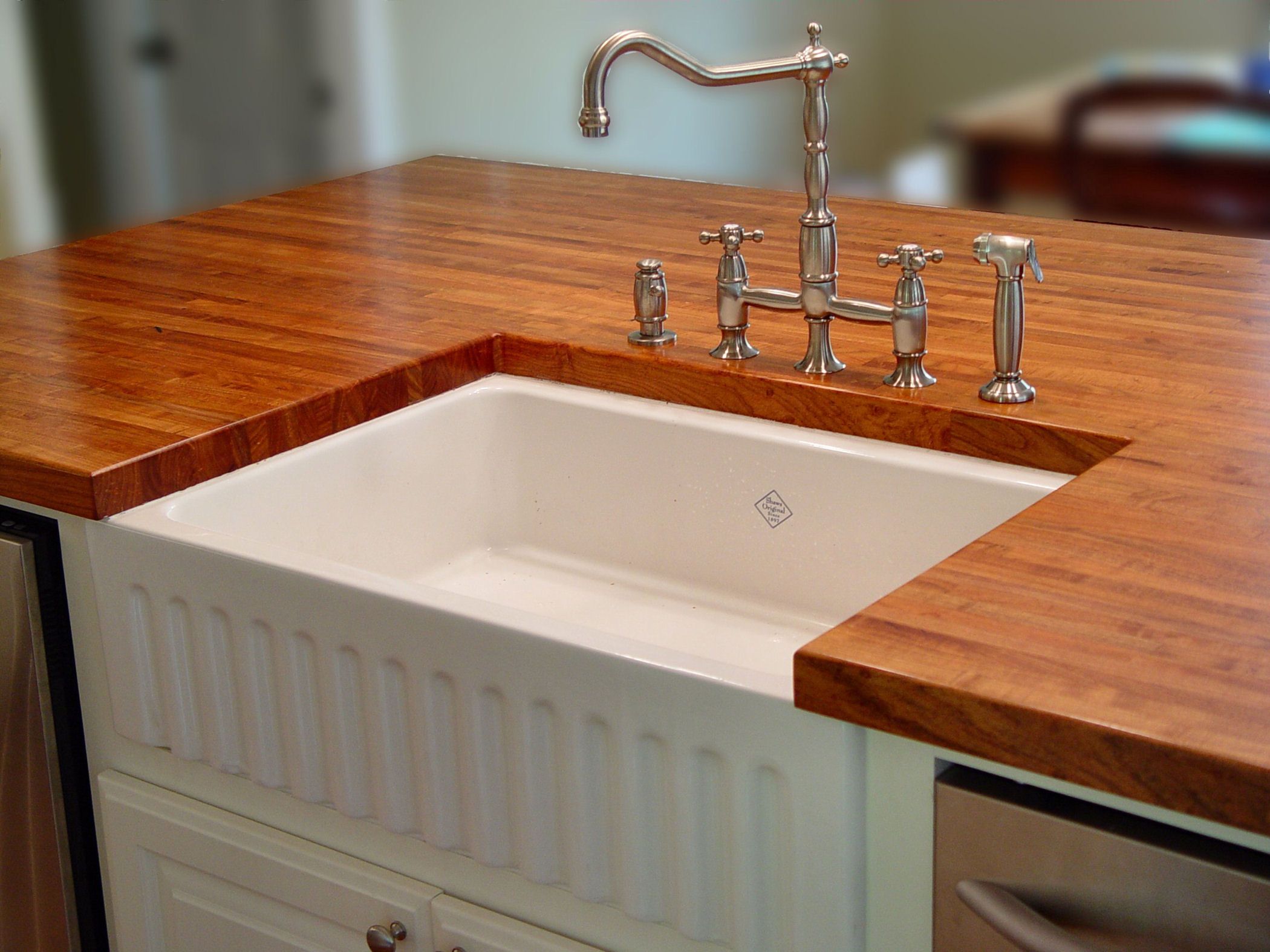 Sink Cutouts In Custom Wood Countertops