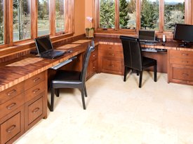 Mesquite end grain desk top.