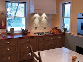 Mesquite edge grain countertop.