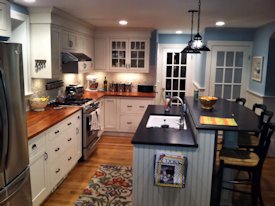 Mesquite edge grain countertop.