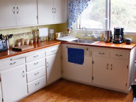 Mesquite edge grain countertop.