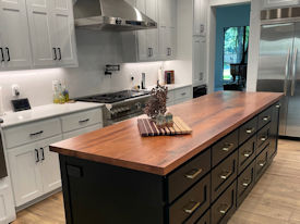 mesquite Wood Slab Floating Countertop