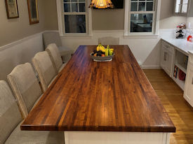 mesquite Wood Slab Floating Countertop