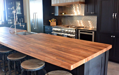 Edge Grain Reclaimed Boxcar Flooring Wood Countertop