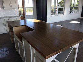 reclaimed-boxcar-flooring Wood Slab Floating Countertop