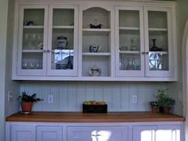 Reclaimed White Oak face grain custom wood countertop.