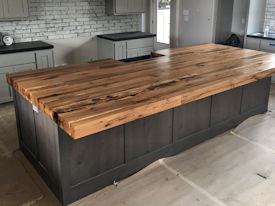 reclaimed-white-oak Wood Slab Floating Countertop