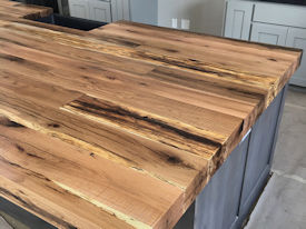 reclaimed-white-oak Wood Slab Floating Countertop