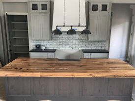 reclaimed-white-oak Wood Slab Floating Countertop