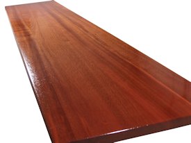 Sipo Mahogany face grain custom wood island countertop.