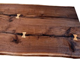 Slab Walnut face grain custom wood table top.