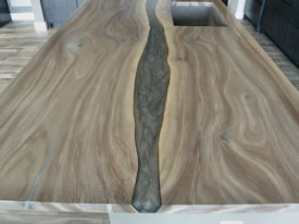 Slab Walnut Wood Slab Floating Countertop