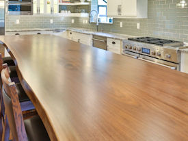 Slab Walnut Wood Slab Floating Countertop