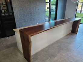 Slab Walnut Wood Slab Floating Countertop