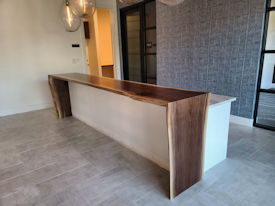 Slab Walnut Wood Slab Floating Countertop