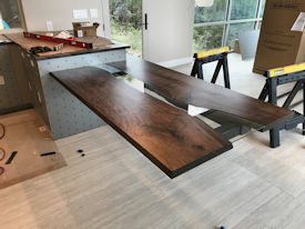 Slab Walnut Wood Slab Floating Countertop