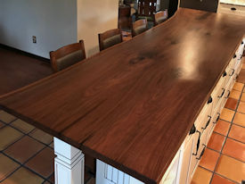 Slab Walnut Wood Slab Floating Countertop