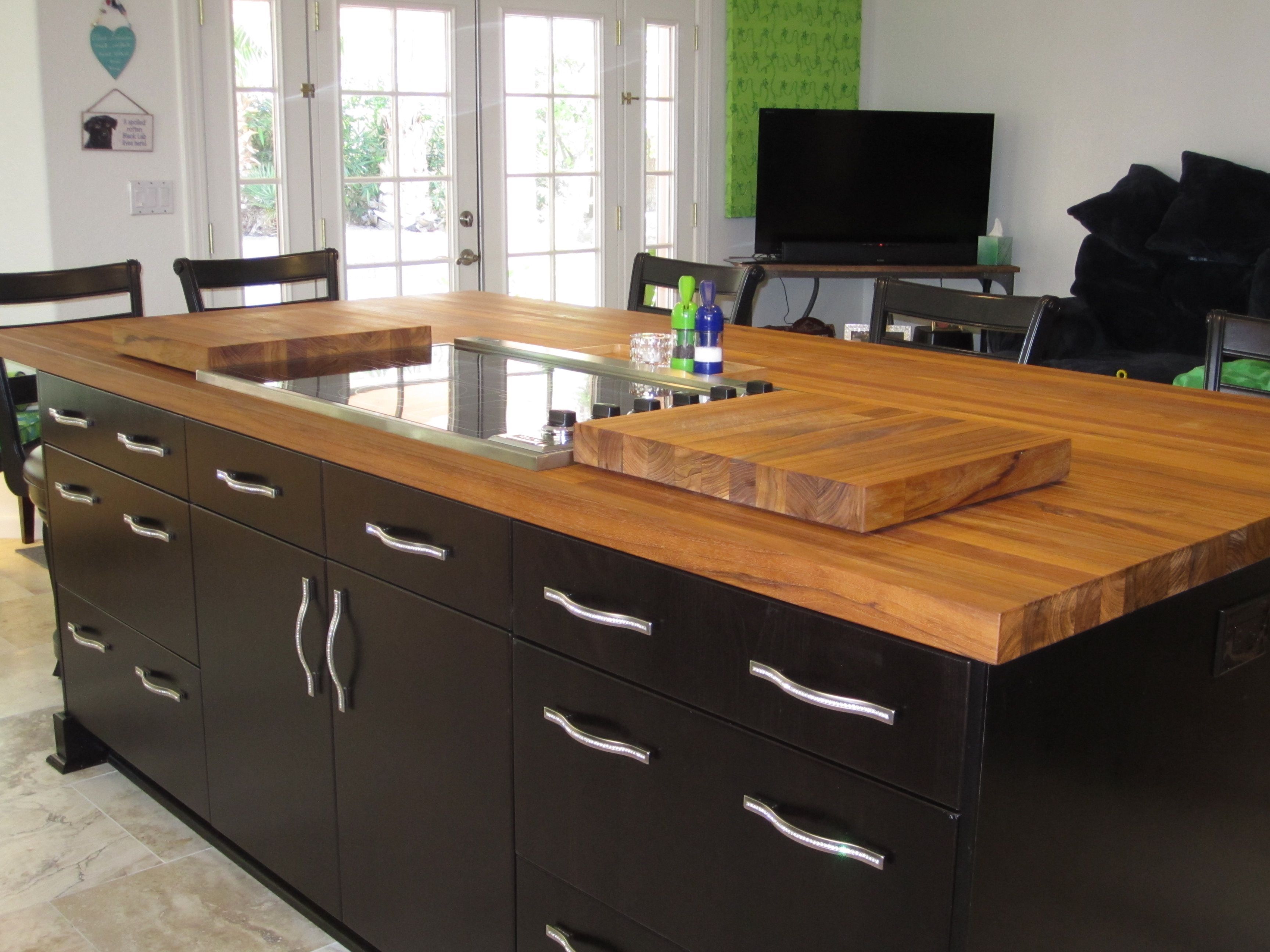 Teak Wood Countertop Photo Gallery By Devos Custom Woodworking