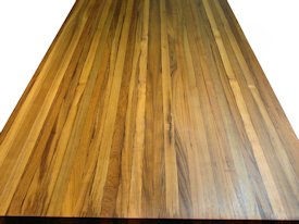 Teak edge grain custom wood island top.