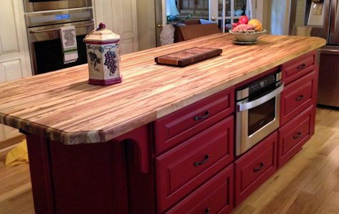 Edge Grain Texas Pecan Wood Countertop