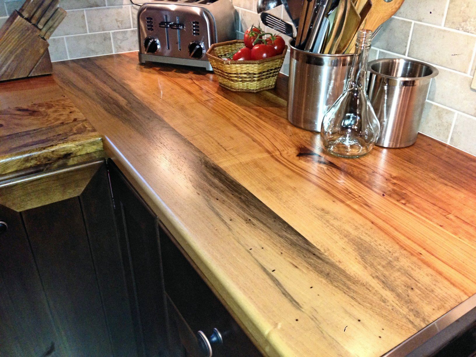 Custom Wood Countertop Options Joints For Multi Section Tops