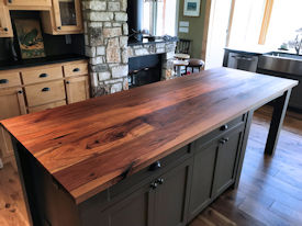 tx-pecan  Wood Slab Floating Countertop